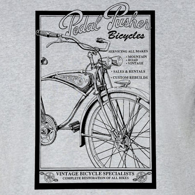 Pedal Pusher Bicycles Vintage Style Tee